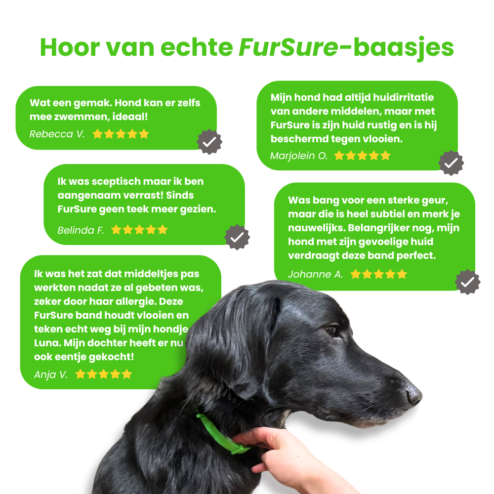 FurSure - De 100% Natuurlijke Halsband Tegen Teken & Vlooien